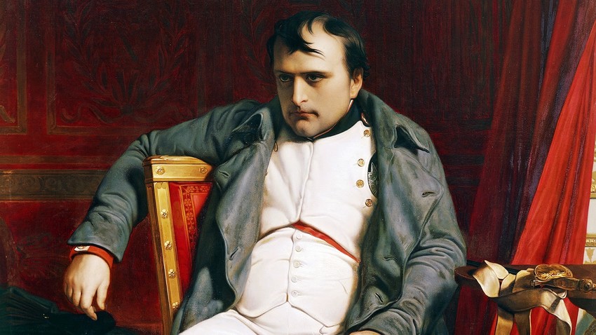 Portret Napoleona, avtor Paul Delaroche, 1814