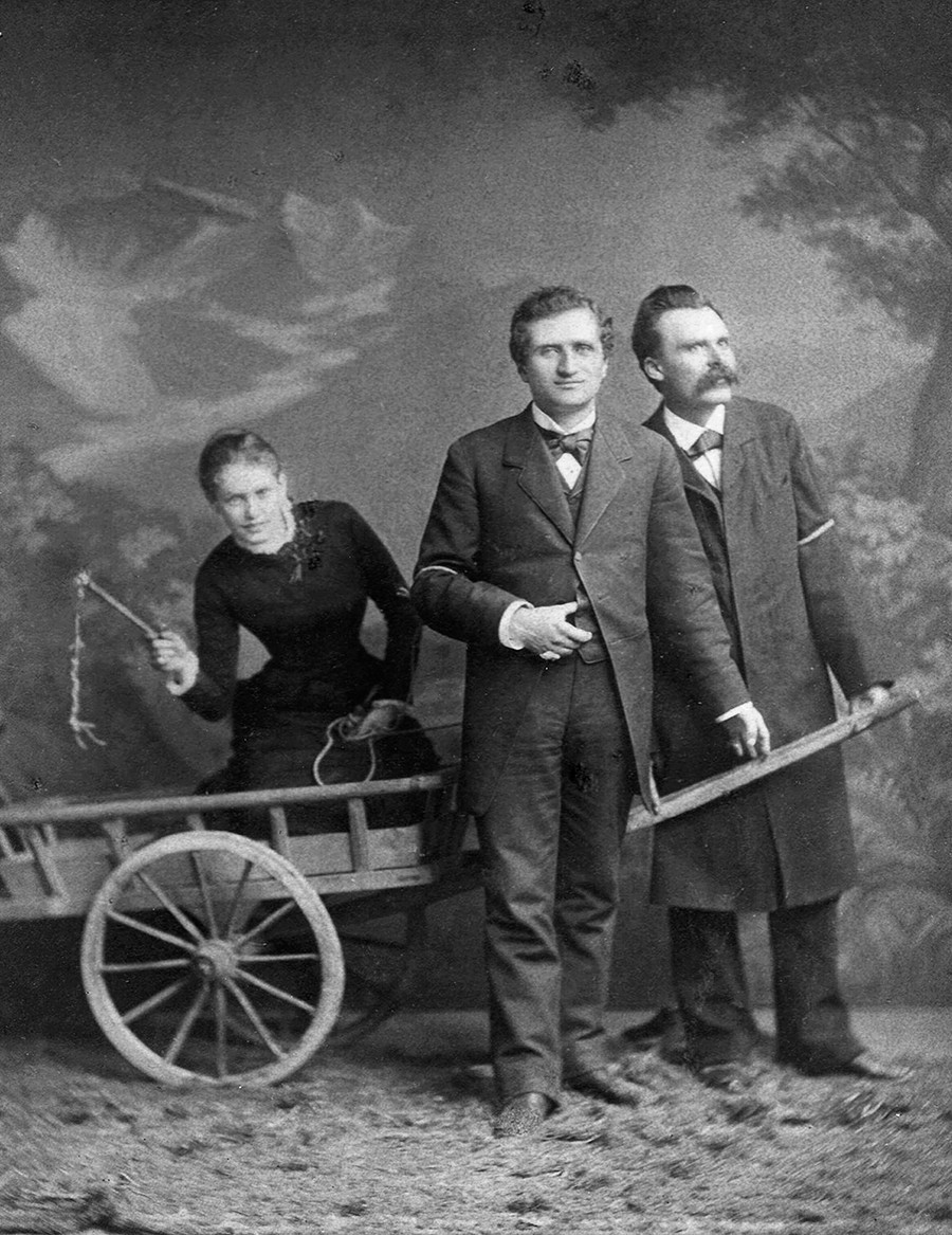 Lou Andreas-Salomé, Paul Rée i Friedrich Nietzsche, 1882.