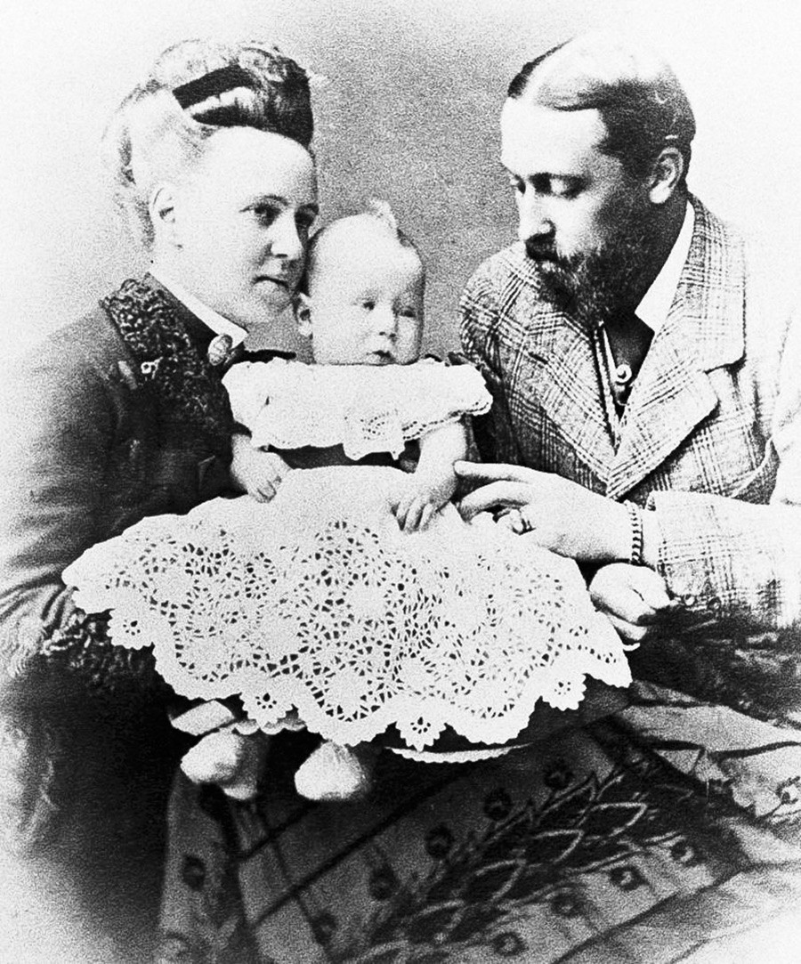 Maria Alexandrowna mit ihrem Mann Prinz Alfred und dem Sohn Alfred