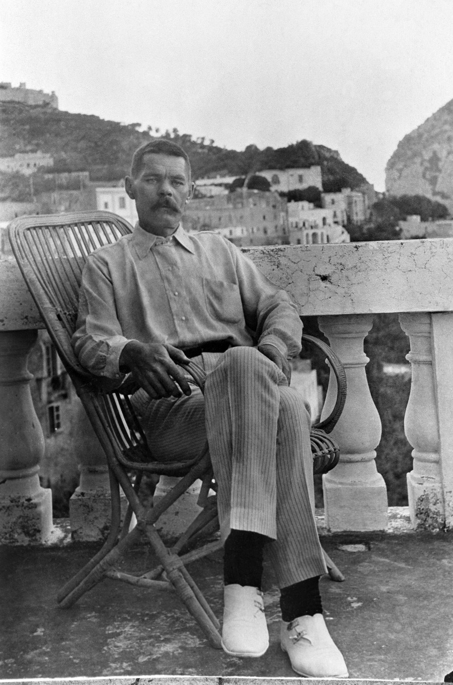 Maksim Gorki na Capriju, 1910.