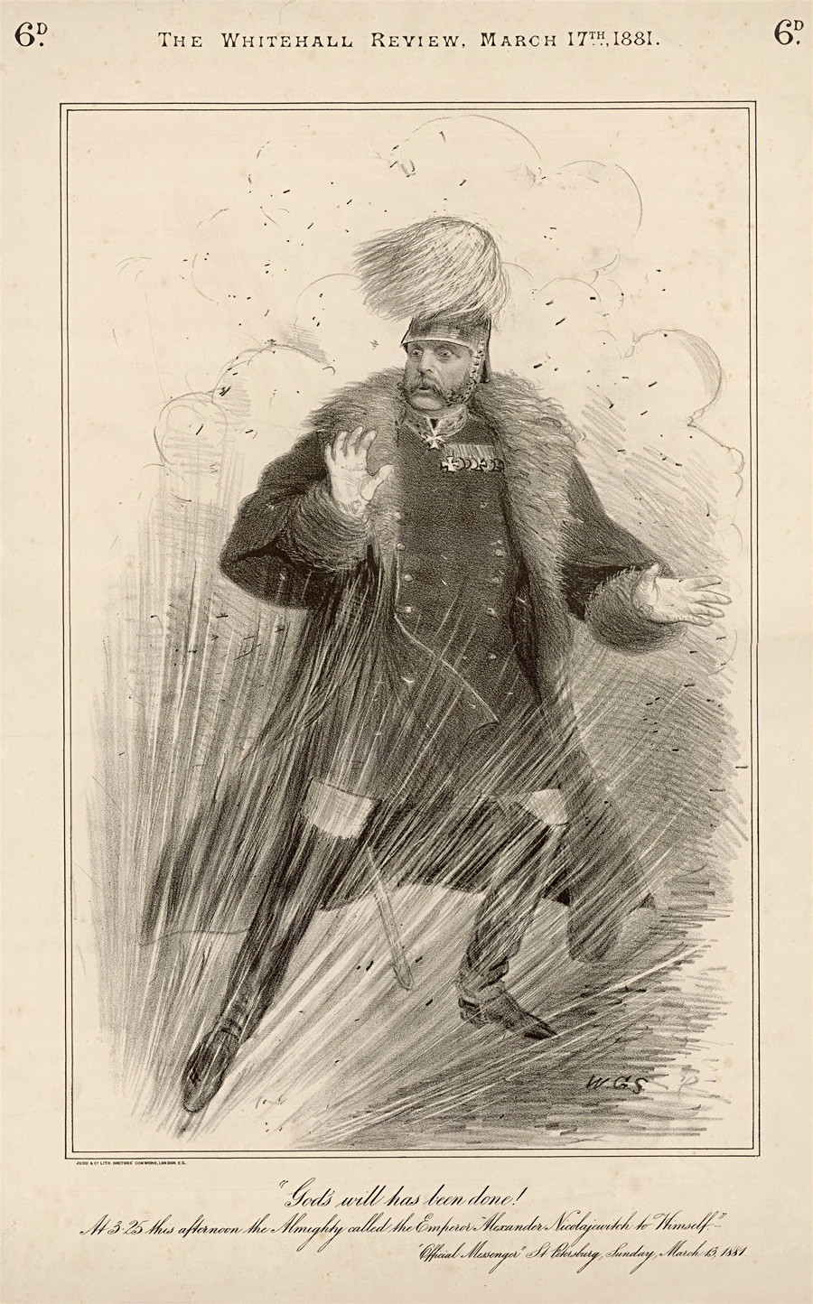 Tsar Aleksandr II selama percobaan pembunuhan.