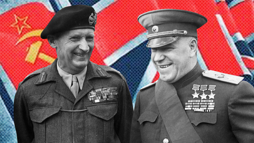 Britanski feldmaršal Bernard L. Montgomery in maršal Georgij K. Žukov