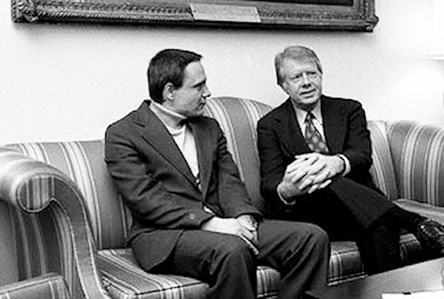 Bukowski und US-Präsident Jimmy Carter, 1977