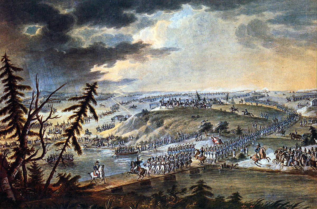 Die Überquerung der Memel durch Napoleons Armee im Jahr 1812