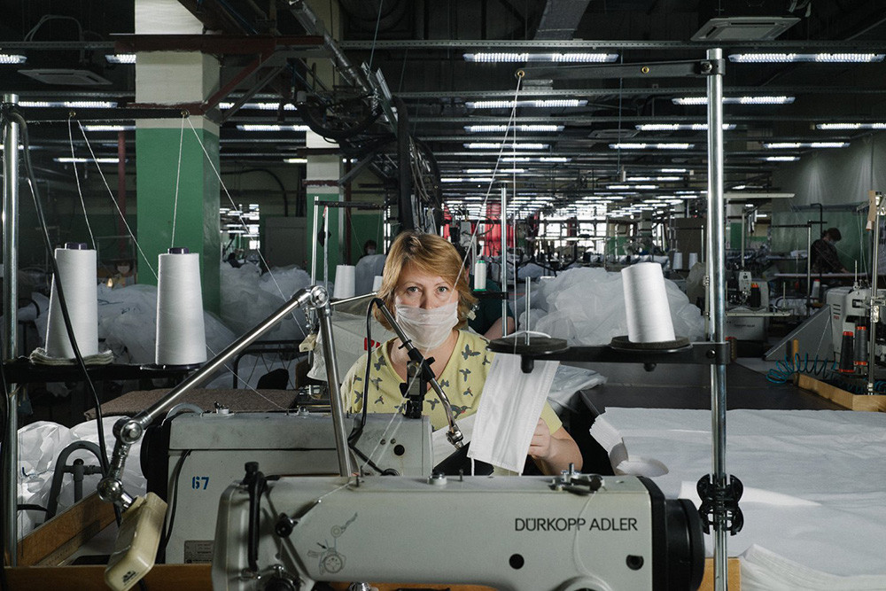 縫製工場の労働者
