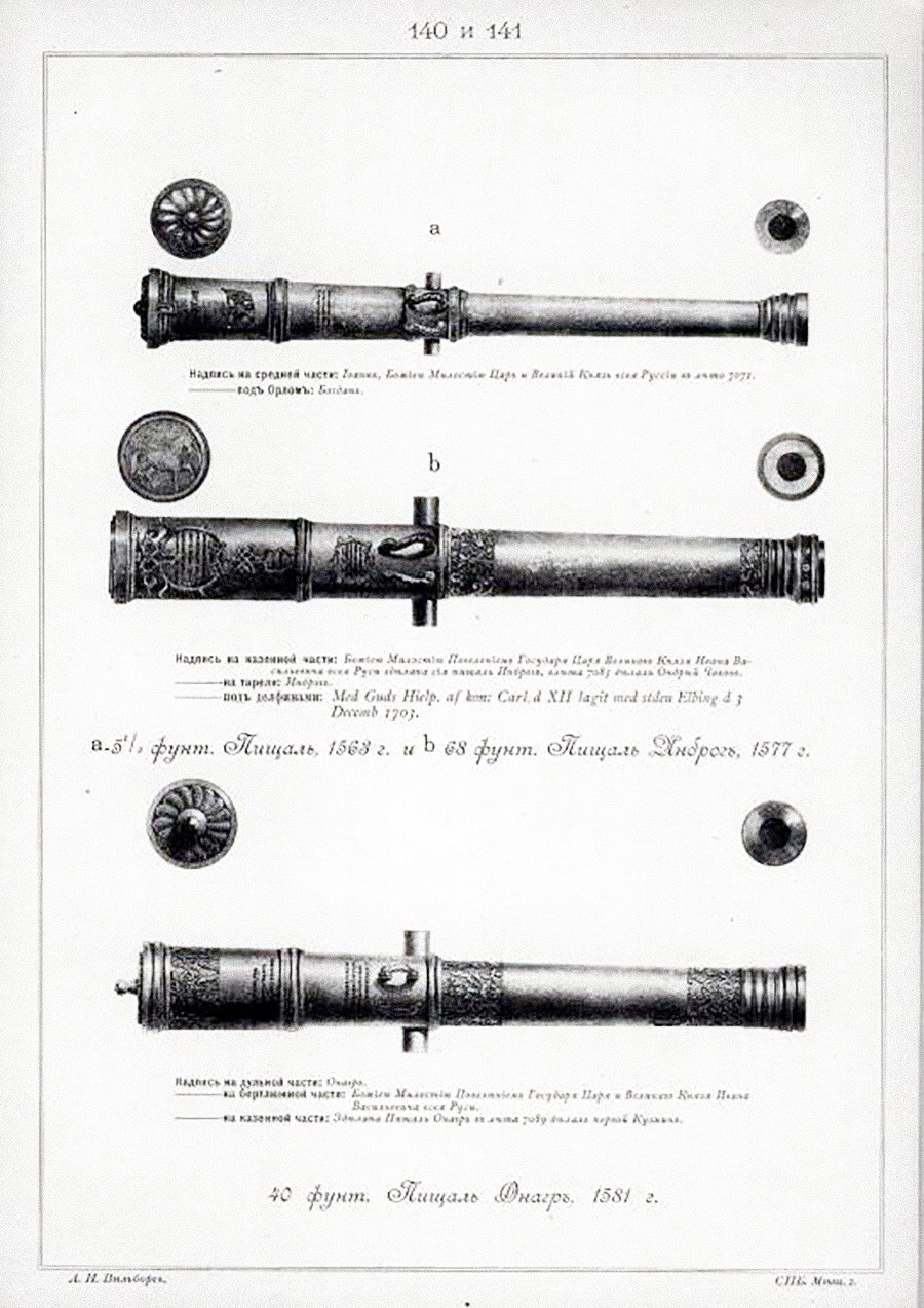 Il progetto del cannone “Onagre” (dal nome, “onagro”, di un’arma dell’esercito romano), XVI secolo
