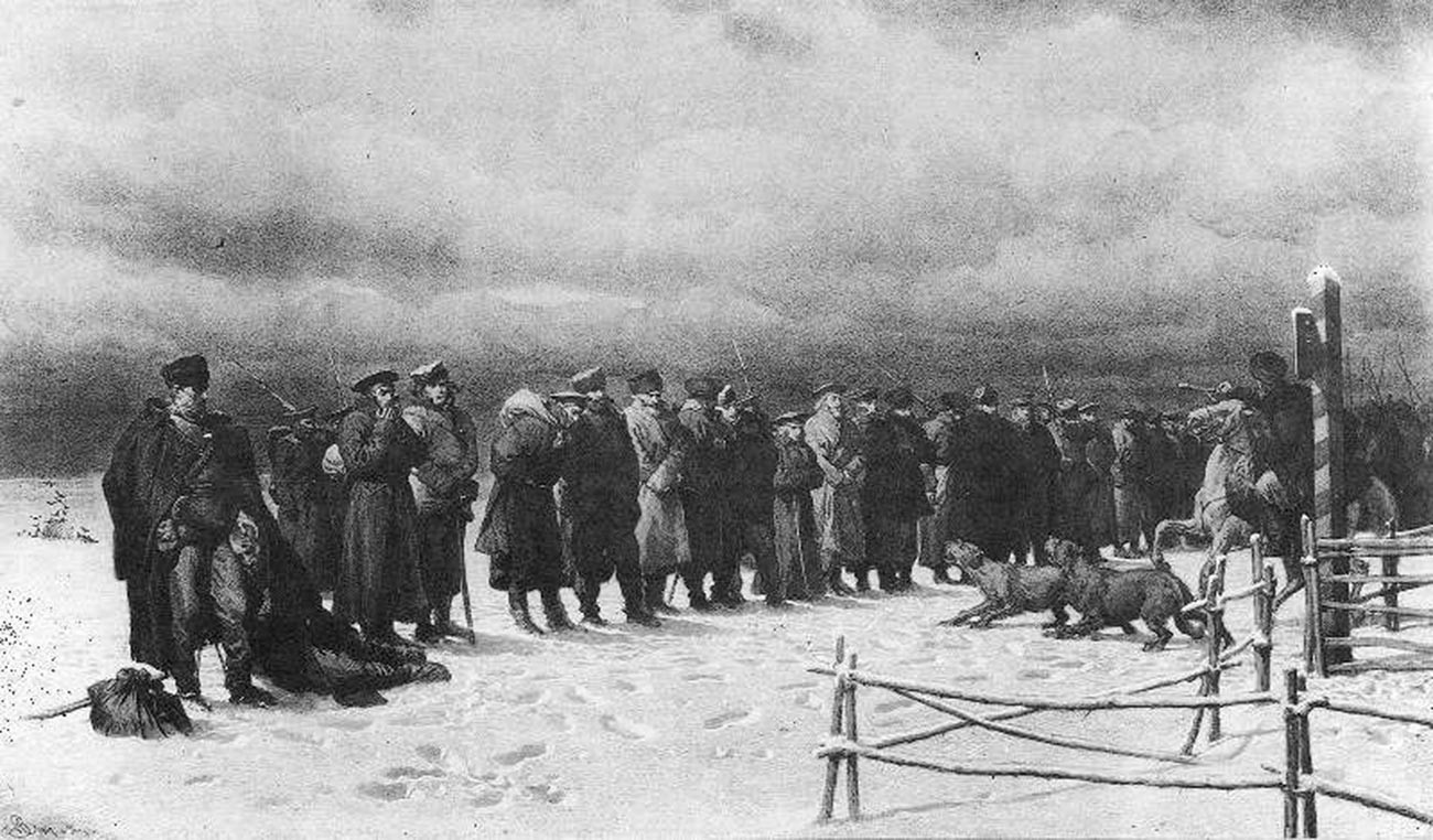 Udeležence poljske vstaje izženejo v Sibiriji.