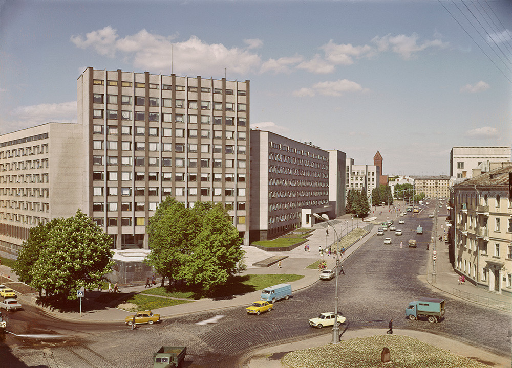 ミンスクのソビエト通り。1980年