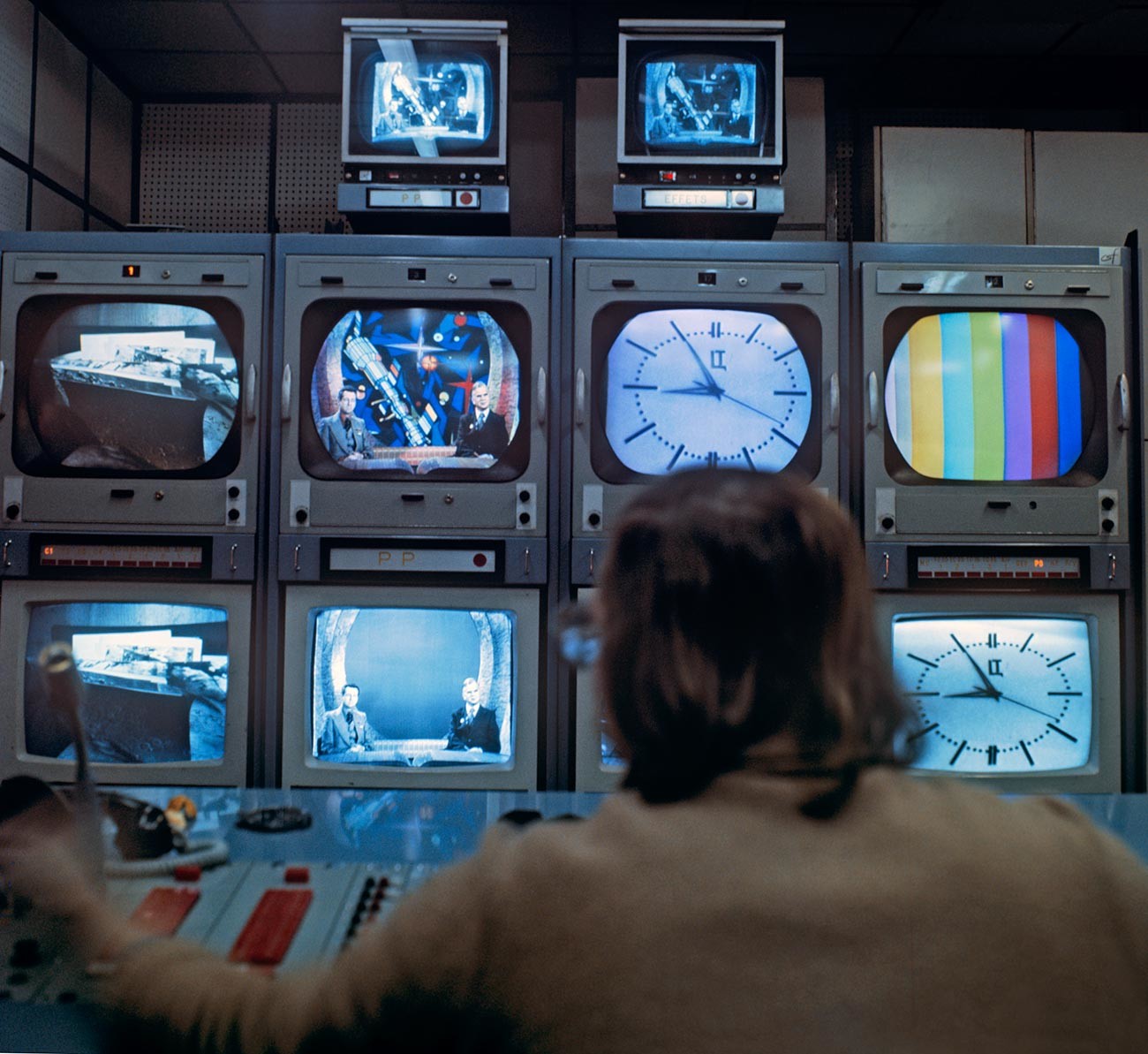 Снимање преноса у студију Централне телевизије СССР-а.