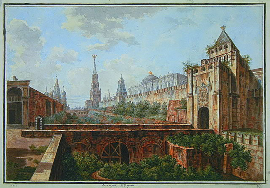 アロイシオスの谷とモスクワのクレムリン、1800年代