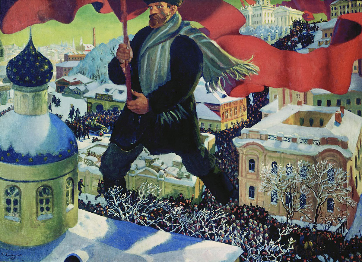 Le Bolchevik, par Boris Koustodiev
