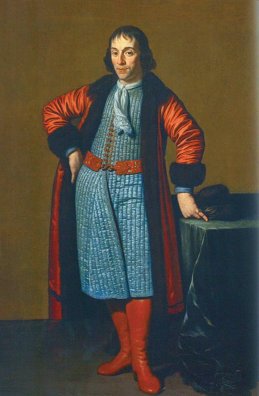 Aleksandr Danilovich Menshikov (1673-1729) ritratto in Olanda durante la Grande Ambasciata di Pietro il Grande. Di Michiel van Musscher