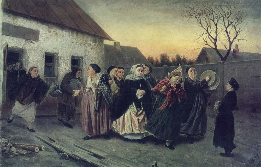 Vasilij Perov. Pred dekliščino. Spremljanje neveste iz banje, 1870
