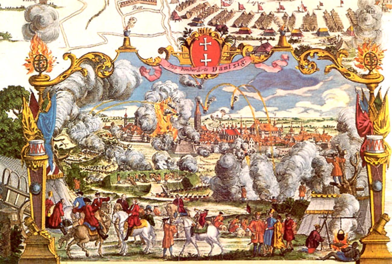 Belagerung von Danzig in 1734.