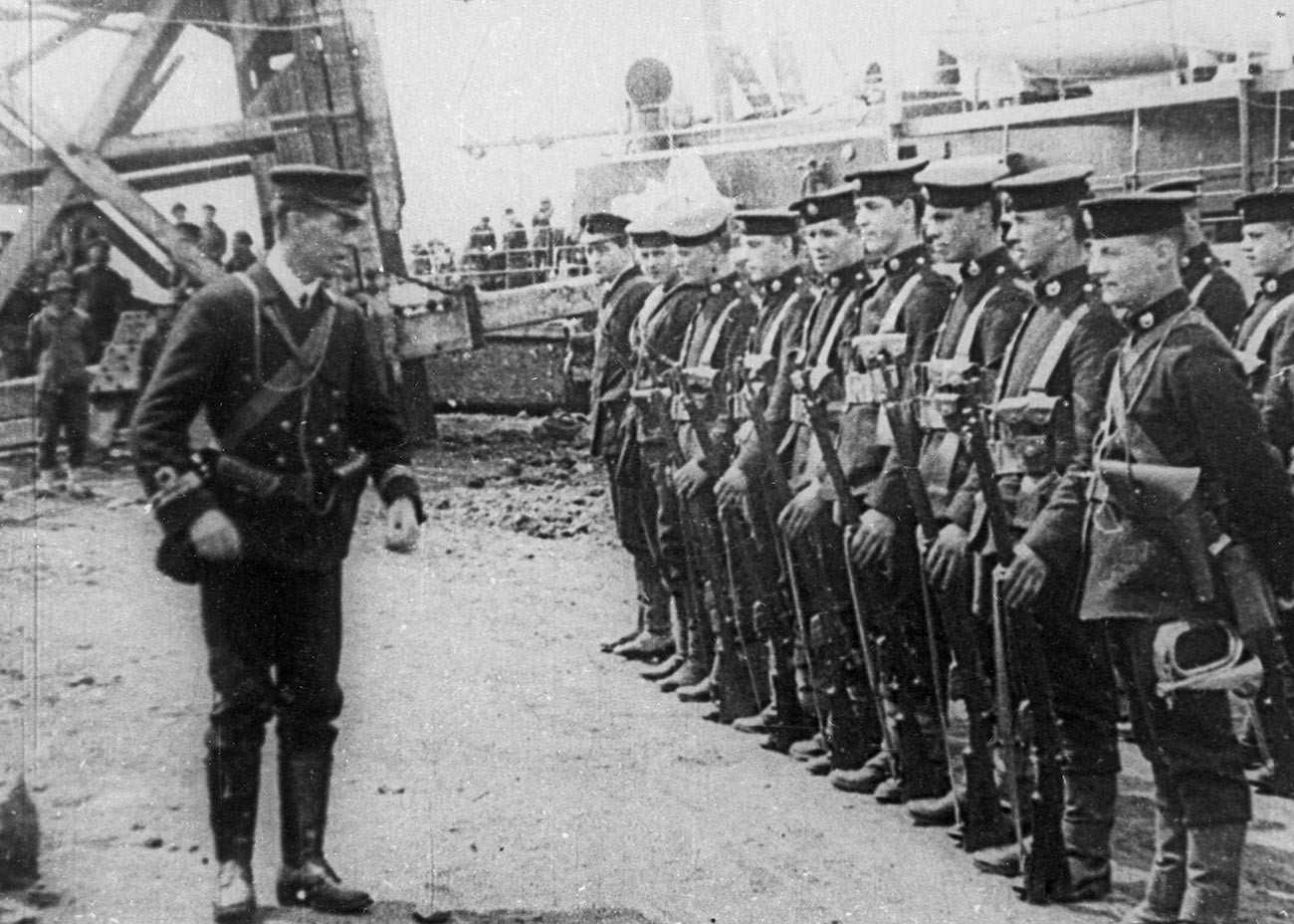 Bürgerkrieg und ausländische Intervention in Russland (1918-1921). Französische Invasoren in Odessa. März 1919. 