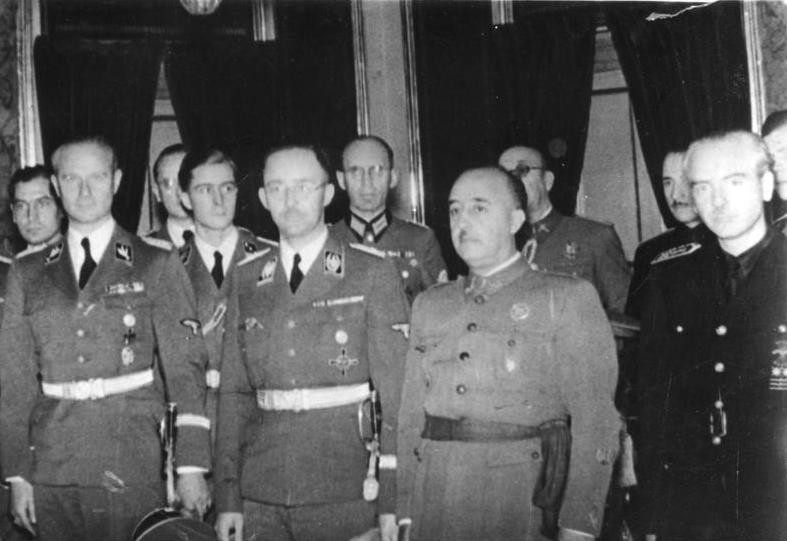 Franco en la recepción a Heinrich Himmler celebrada en el Palacio del Pardo (Madrid, 1940)