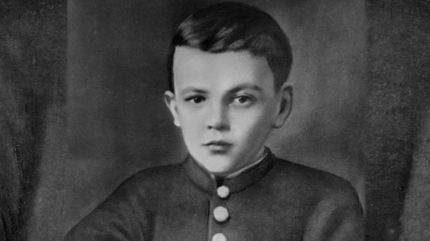 El Imperio ruso. Simbirsk. 1879. El revolucionario ruso Vladímir Uliánov (Lenin) de niño. Reproducción. Se desconoce la fecha exacta de la fotografía.