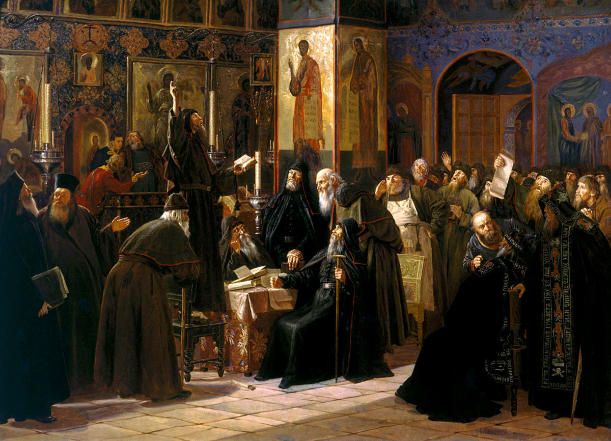 Črni zbor. Upor Solovetskega samostana proti novonatisnjenim knjigam leta 1666, Sergej Miloradovič, 1885