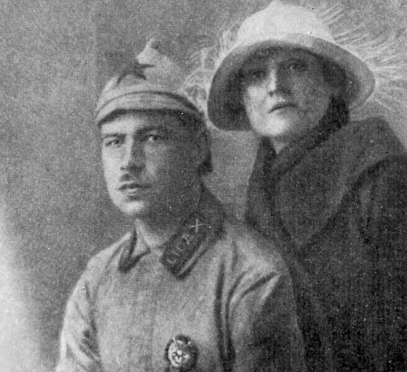 Leonid Govorov con su esposa en 1923.
