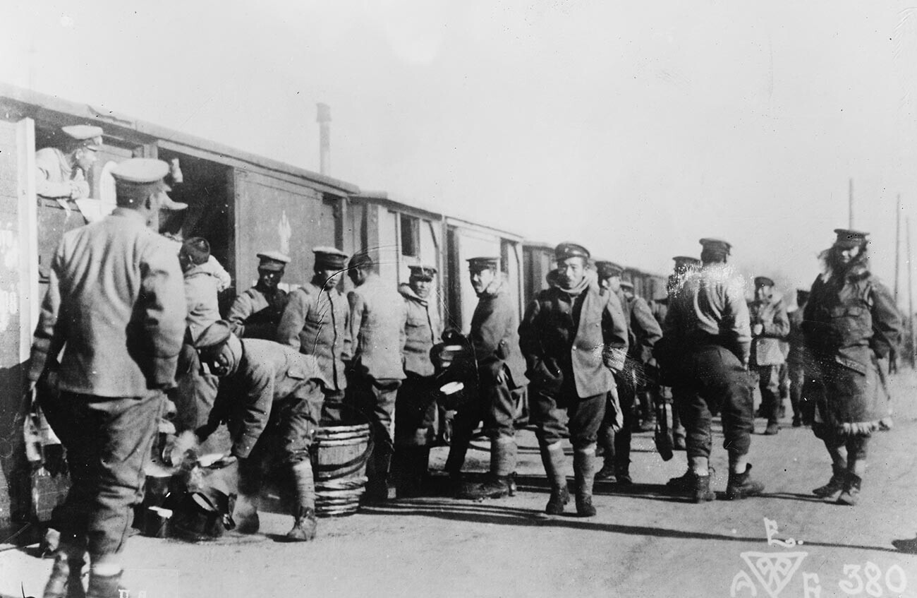 Јапонски единици во Харбино, 1919 година.
