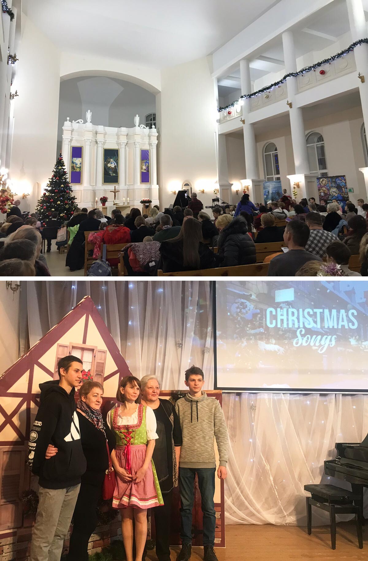 Рождественский концерт в лютеранской церкви Маркса и в российско-немецком центре в городе Энгельсе недалеко от Саратова.