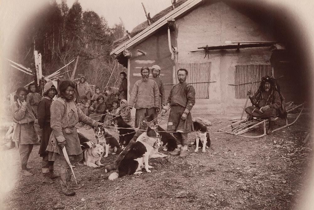 Торжественный выезд шамана на собаках, 1900-е 