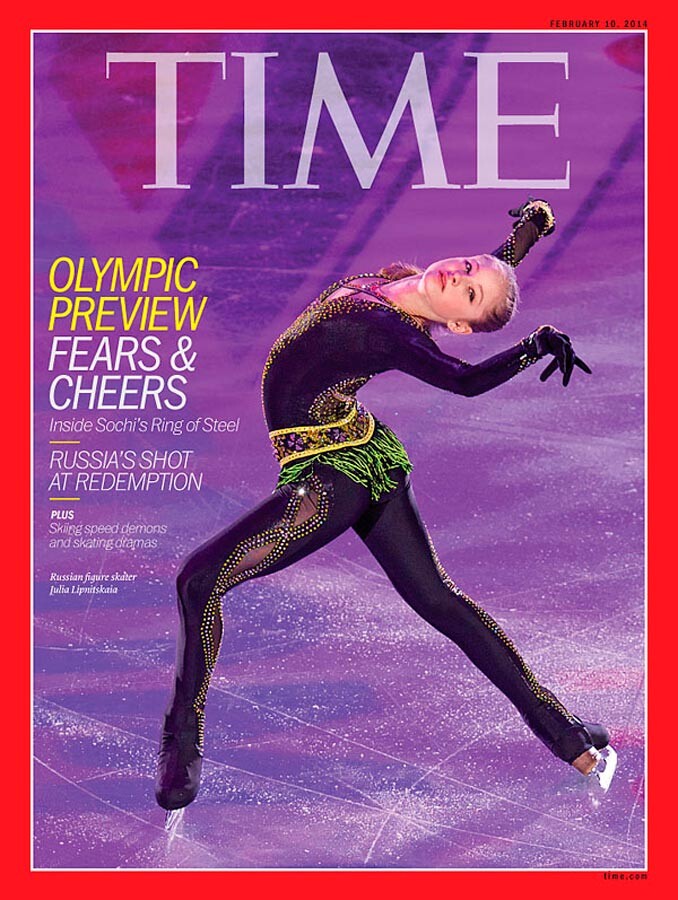 Yulia Lipnitskaya pada sampul majalah Time.