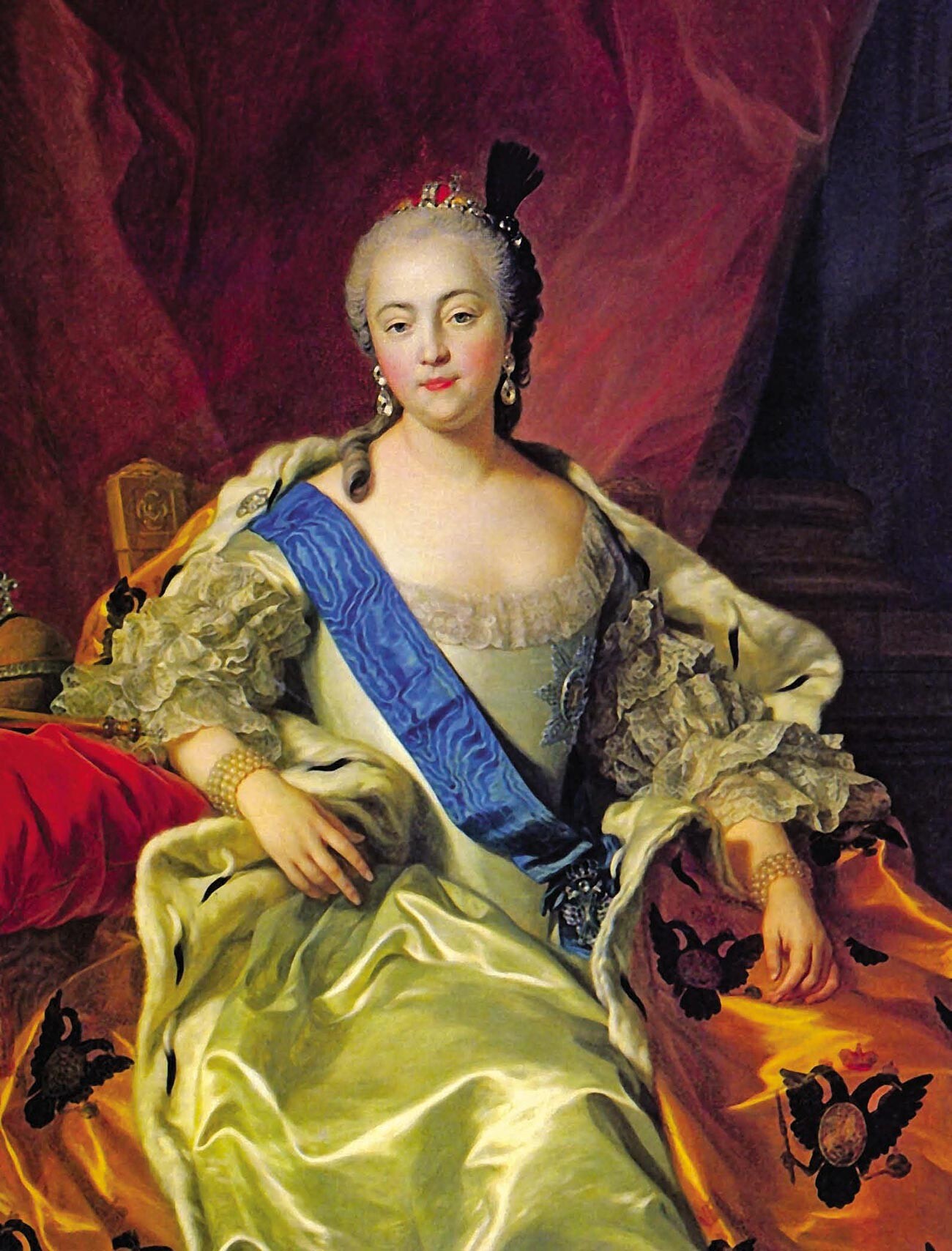 Un retrato de desfile de emperatriz Isabel, Charles-André van Loo