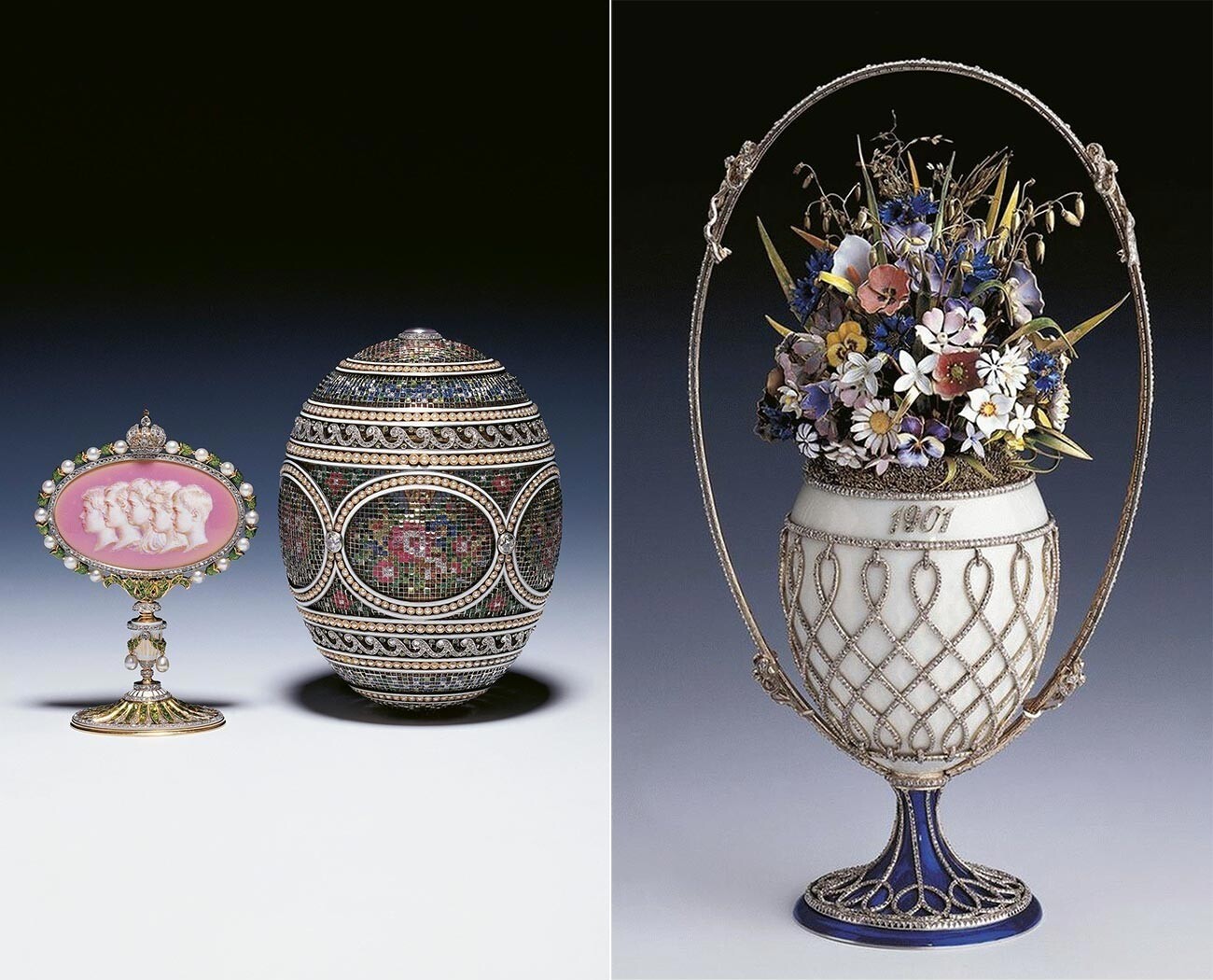Ускршња Фабержеова јаја „Мозаик“ и „Корпа пољског цвећа“ продата су 1930-тих британској краљевској породици