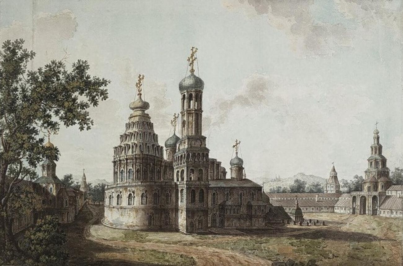 La catedral principal del monasterio de Nueva Jerusalén de la Resurrección. El monasterio de Nueva Jerusalén, cerca de Moscú, fue fundado por el Patriarca Nikon y sirvió brevemente como su residencia.
