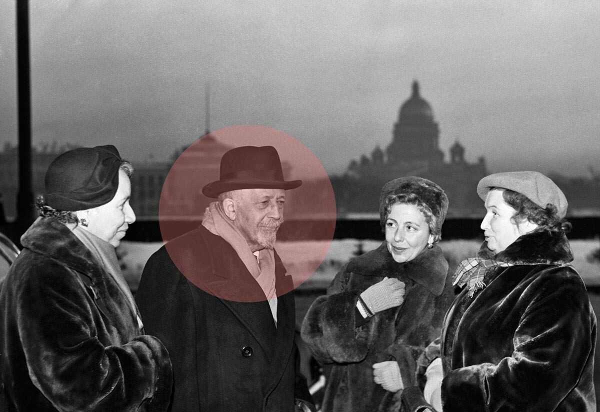 William Du Bois and American writer Shirley Graham (left) during a visit to Leningrad in 1959