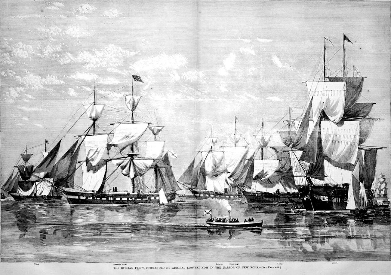 Русские корабли в порту Нью-Йорка