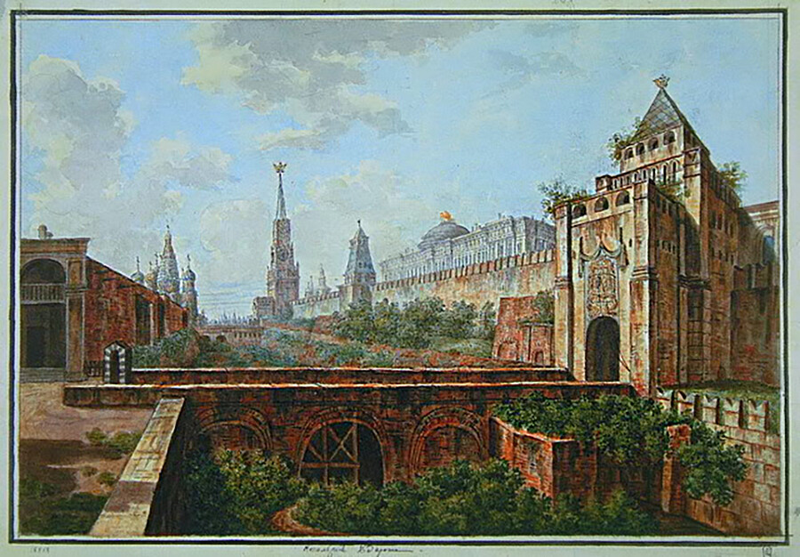  Николските врати на Кремъл и Алевизовият трап. Ф. Алексеев, възпитаници, 1800-те 