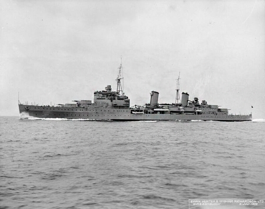 British cruiser 'Edinburgh'.