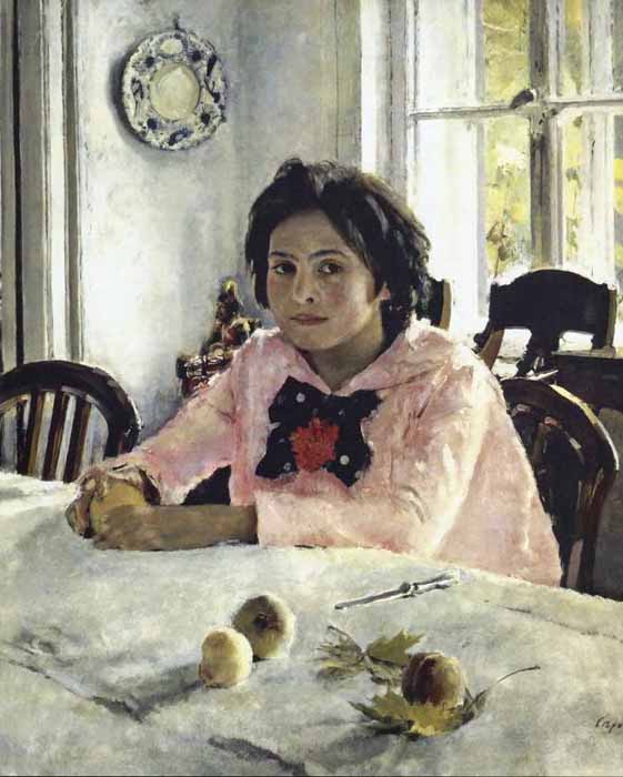 　こうして1887年、セローフの代表作「桃を持った少女」が誕生する。この絵のモデルは、有名なメセナで収集家のS.I.マモントフの娘のヴェーラ。若さの詩的情緒をこれほどまでに魅惑的なピュアさと技能で表現したロシアの芸術家は、それまでいなかった。