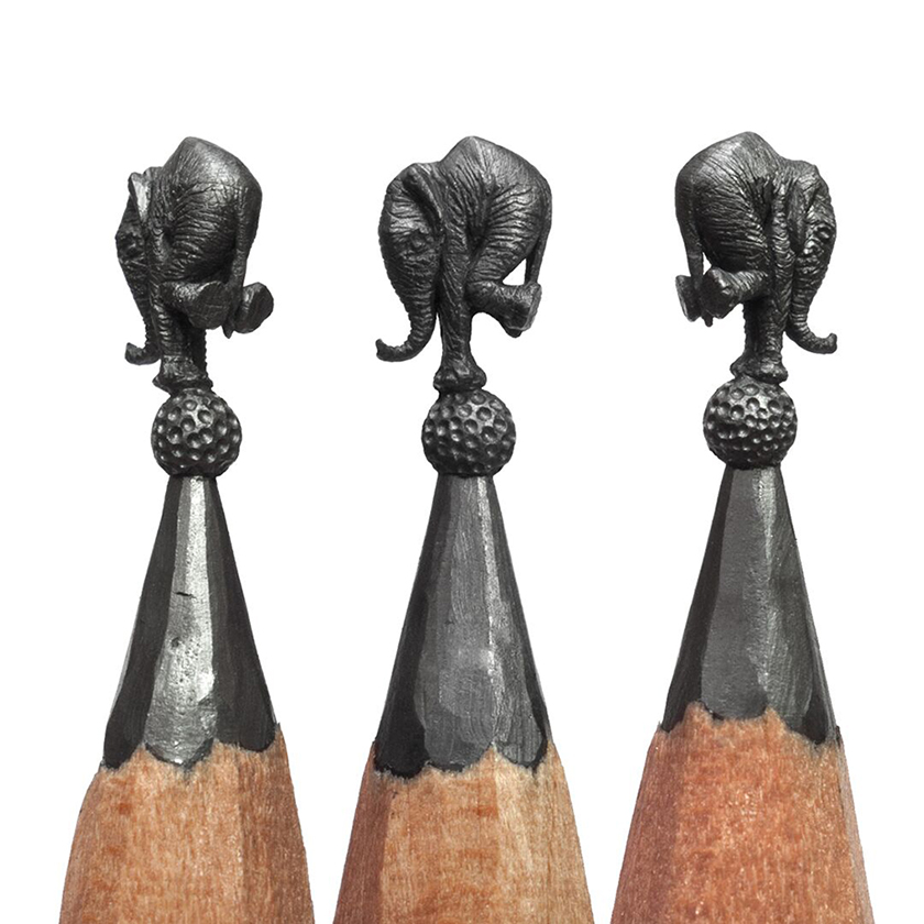 　ロシアの芸術家が鉛筆の芯に細かな彫刻を施した。サラヴァト・フィダイ氏はロシア連邦バシコルトスタン共和国ウファ市に暮らす。絵を描くだけでなく、小さな彫刻の材料として、鉛筆を使う。