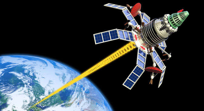 Laser charging satellites