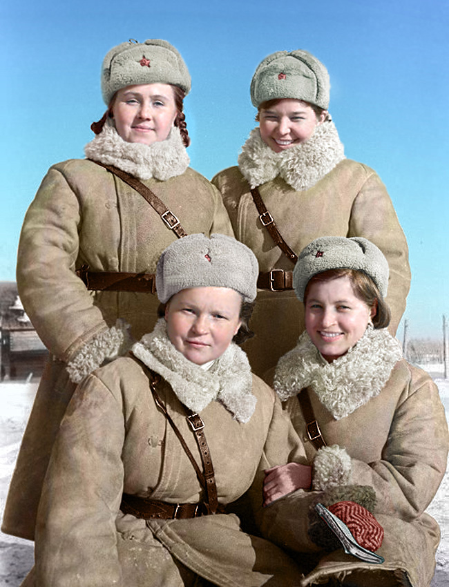 Жене саобраћајци на Волховском фронту, 1943.