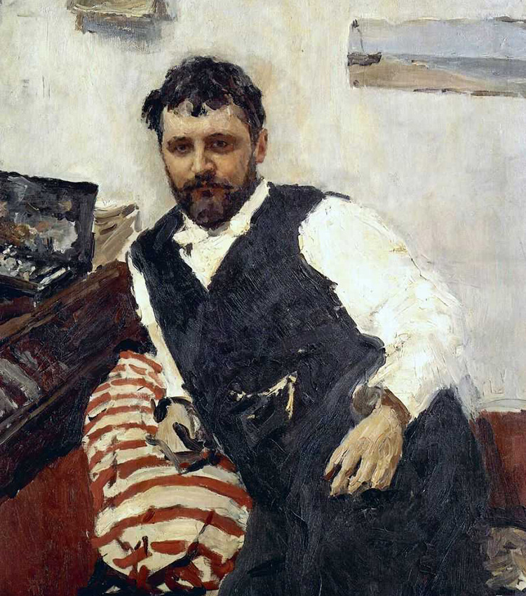 Porträt von Konstantin Korowin, 1891. Der Name Korowin ist mit dem russischen Impressionismus verbunden – einer Kunstrichtung, die in Frankreich geboren wurde und in der europäischen Kunst im letzten Viertel des 19. Jahrhunderts stark verbreitet war. 
