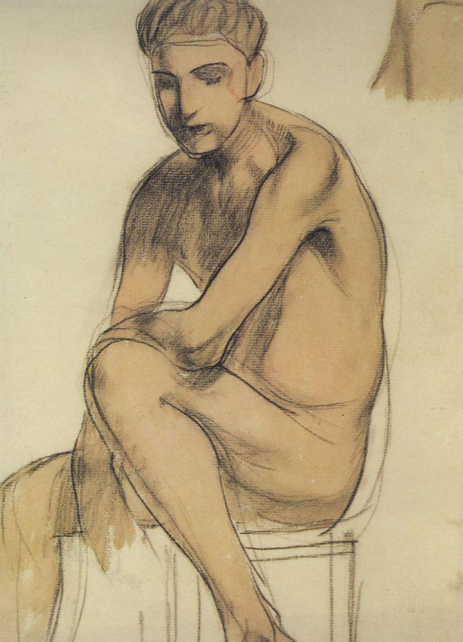Kuzma Petrov-Vodkin: Dječak koji sjedi, 1906.