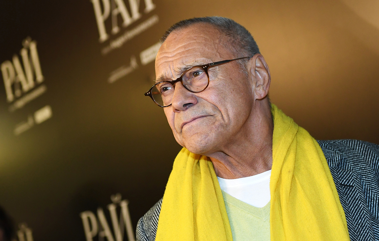 Director Andrei Konchalovsky at the premiere of his film 'Paradise' in Moscow.