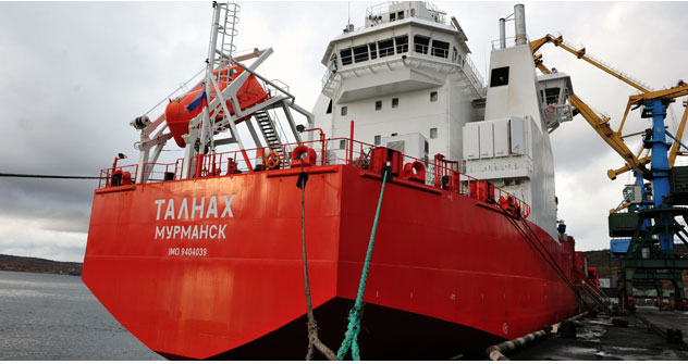 Kein Bedarf von Eisbrechern mehr: Eine eigene Flotte neuartiger Dieselelektroschiffe macht den Warentransport in Arktis leichter. Foto: ITAR-TASS.