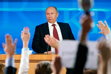 Wladimir Putin: Ordnung, Disziplin und Gesetzestreue widersprechen nicht den demokratischen Regierungsformen. Foto: AP