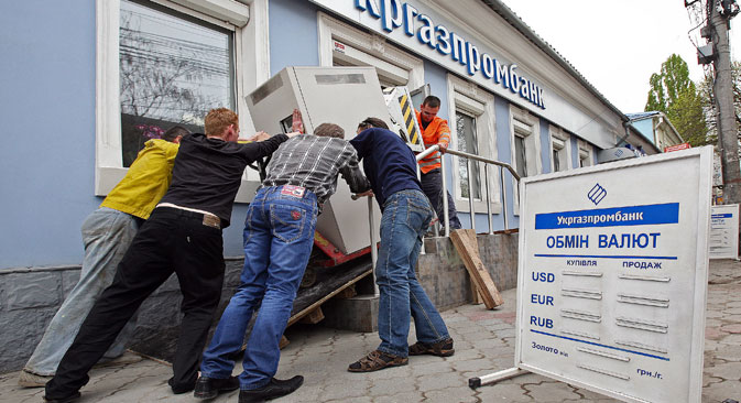 Auf der Krim funktioniert der Zahlungsverkehr nur noch mit Bargeld. Foto: Taras Litwinenko/RIA Novosti