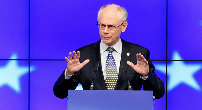 Putin profitiert von der Härte des Westens, meinen russische Wissenschaftler. Auf dem Bild:  Präsident des Europäischen Rates Herman van Rompuy. Foto: Reuters