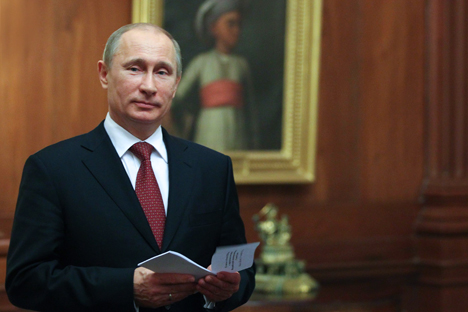 Wladimir Putin im Präsidentenpalast von Neu-Dehli im Dezember 2012. Foto: Michail Klementjew/RIA Novosti