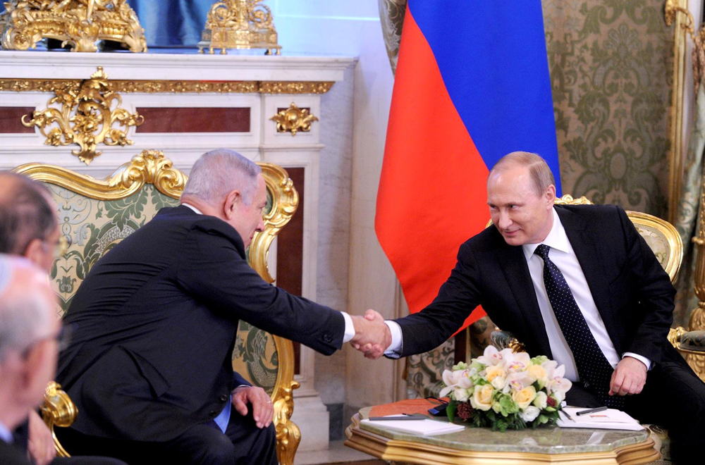 Benjamin Netanjahu und Wladimir Putin.