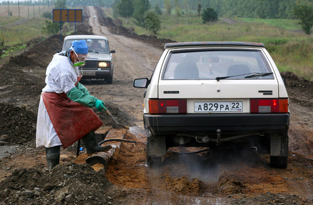 Desinfección. Fuente: Alexandr Kryazhev / RIA Novosti