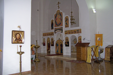 Interior del templo del Patriarcado de Moscú en Barcelona. Fuente: Maite Montroi