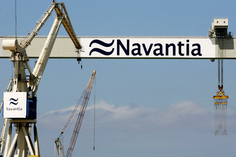 La corporación estatal Rosoboronexport y la sociedad constructora naval española Navantia firman un acuerdo de cooperación. Fuente: AFP / EastNews